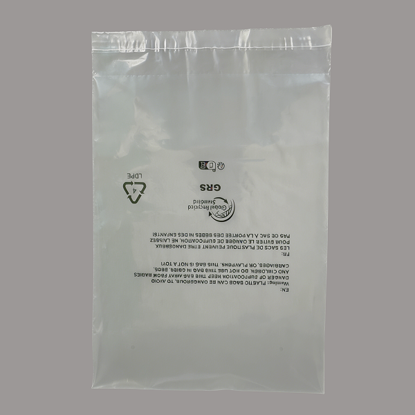 100%再生塑料服装包装自封袋