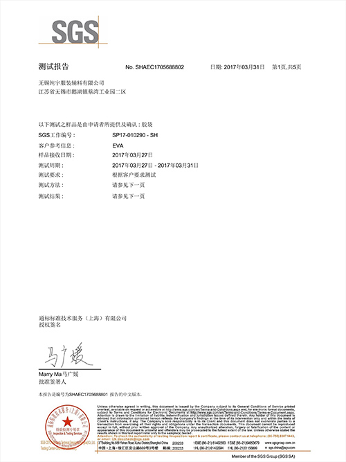 纯宇环保-EVA检测报告中文