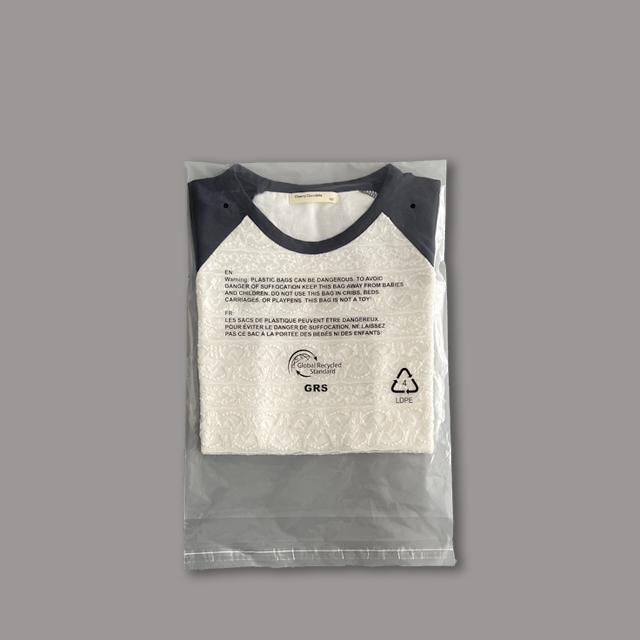 100%再生塑料服装包装自封袋